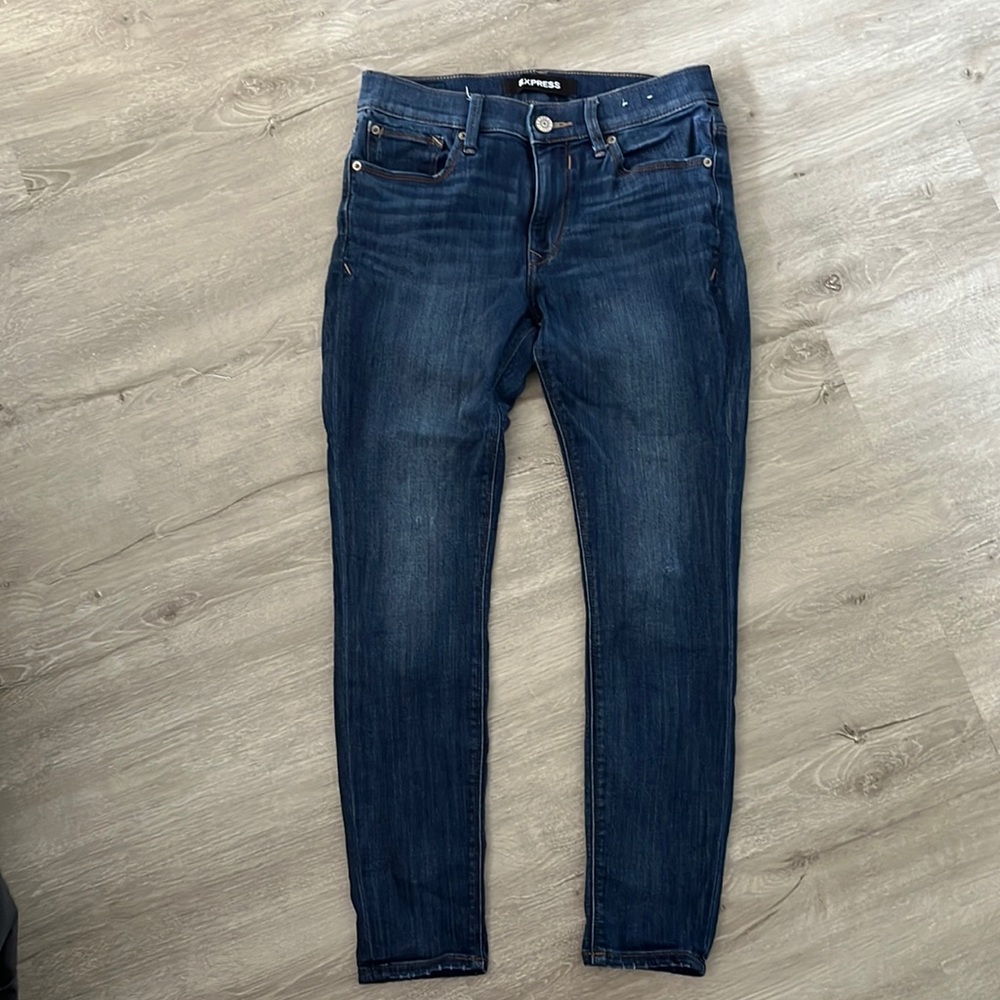 Mid-Rise Skinny Stretch Jean Leggings